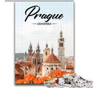 Puzzle da 1000 pezzi per adolescenti Praga per gioco educativo sfida giocattolo regalo di compleanno, regali (38x52cm) 1000 pezzi