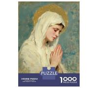 Puzzle Da 1000 Pezzi Per Adolescenti Praying Woman with Halo Painting Puzzle Per Adolescenti Gioco Rompicapo Regali Per Donne Attività Divertenti A Casa 52x38cm/1000pcs
