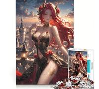 Puzzle da 1000 pezzi per adolescenti, principessa delle fiabe, ragazza anime, gioco divertente, stimolante da completare, ideale come regalo per tutta la famiglia 38x26cm