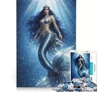Puzzle da 1000 pezzi per adolescenti Principessa dell'Oceano e Sirena Giocattolo Decorazione da Parete Regalo di Compleanno Per Rafforzare l'Amore tra le Coppie 38x26cm