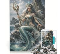 Puzzle da 1000 pezzi per adolescenti Principessa dell'Oceano e Sirena Gioco divertente Allena la mente e la mano Migliora l'amore tra le coppie 38x52cm