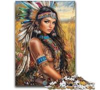 Puzzle da 1000 pezzi per adolescenti Principessa indiana dai 14 anni in su Sfida educativa Attività divertenti a casa, regali di compleanno, regali di viaggio 26x38cm