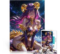 Puzzle da 1000 pezzi per adolescenti Principessa ragazza anime viola Gioco impegnativo Ogni pezzo è unico - Gioco divertente e stimolante per tutta la famiglia 52x38cm