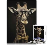 Puzzle da 1000 pezzi per adolescenti Professor Giraffa, ideale passatempo tranquillo al chiuso, giocattolo di precisione di taglio superiore, dimensioni 38x26cm