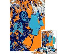 Puzzle da 1000 pezzi per adolescenti profilo cyberpunk cyborg puzzle per adulti giocattolo fai da te analisi e logica regalo di compleanno e unico (dimensioni 50x75cm)