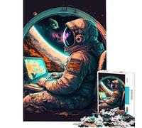 Puzzle da 1000 pezzi per adolescenti Programmatore nello spazio Aiuta l'esercizio del cervello Presenta per donne Giochi per famiglie per 14+ Gioco di puzzle offerto (38x26cm)