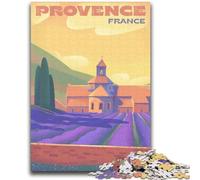Puzzle da 1000 pezzi per adolescenti Provenza Campi di lavanda Antistress Sfida difficile Offerta regalo per tutta la famiglia (dimensioni 38x52cm)