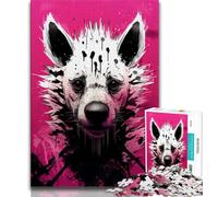 Puzzle da 1000 pezzi per adolescenti, psichedelico, la iena, aiuta il cervello a esercitare i giocattoli avvincenti per coltivare la pazienza, decorazione da parete, 38x26cm