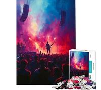Puzzle da 1000 pezzi per adolescenti pubblico di un concerto con chitarrista sul palco gioco educativo giocattoli educativi regali di compleanno modello da assemblare (dimensioni 50x75cm)