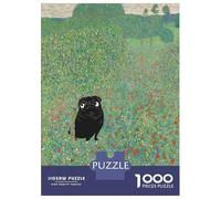 Puzzle Da 1000 Pezzi Per Adolescenti Pug Poppies Gustav Klimt Art Puzzle Per Adolescenti Gioco Pratico Un'opera D'arte Regali Unici Per Compleanno E Natale 70x50cm/1000pcs