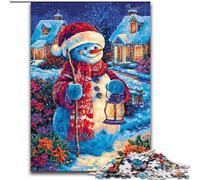 Puzzle da 1000 pezzi per adolescenti, pupazzo di neve, divertimento per tutta la famiglia, ideale come regalo per tutta la famiglia dai 14 anni in su (dimensioni 50x75cm)