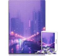 Puzzle da 1000 pezzi per adolescenti Purple City Gioco educativo per famiglie Sfida difficile Regalo di compleanno Dimensioni 50x75cm
