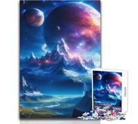Puzzle da 1000 pezzi per adolescenti Purple Mountains, gioco di sfida unico ma divertente e umoristico, opera d'arte regalo, dimensioni 38x52cm