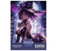 Puzzle Da 1000 Pezzi Per Adolescenti Purple Witch Anime Fantasy Puzzle Per Adulti Fai Da Te Giocattoli Antistress Regali Di Natale E Compleanno 70x50cm/1000pcs