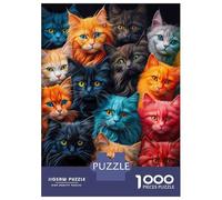 Puzzle Da 1000 Pezzi Per Adolescenti Puzzle A Bunch of Cats Puzzle Per Adulti Giocattolo Decorazione Da Parete Antistress Compleanno E Regali 70x50cm/1000pcs