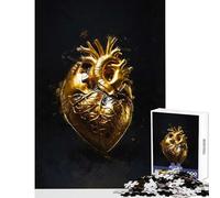 Puzzle da 1000 pezzi per adolescenti puzzle a forma di cuore dorato giocattoli antistress idee regalo gioco per famiglie allena il cervello e le mani dimensioni 38x52cm