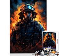 Puzzle da 1000 pezzi per adolescenti puzzle a forma di fiamma del pompiere giocattoli antistress regali di compleanno gioco rompicapo interazione genitore-figlio dimensioni 50x75cm