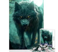 Puzzle da 1000 pezzi per adolescenti puzzle a forma di lupo con occhi luminosi giocattoli per la decorazione della casa regali di Babbo Natale segreto gioco pratico aiuta a esercitare il cervello