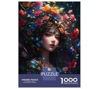 Puzzle Da 1000 Pezzi Per Adolescenti Puzzle A Girl Painted in Petals Per Adolescenti Puzzle Gioco Pratico Decorazione Murale Compleanno E Regali 52x38cm/1000pcs