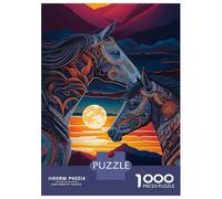 Puzzle Da 1000 Pezzi Per Adolescenti Puzzle A Pair of Horses Puzzle Per Adulti Gioco Pratico Ma Divertente E Umoristico Interazione Genitore-figlio 70x50cm/1000pcs
