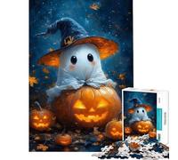 Puzzle da 1000 pezzi per adolescenti puzzle a tema campo di zucche fantasma giocattolo antistress per adulti ideale per passare il tempo durante le vacanze compleanno e Natale