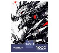 Puzzle Da 1000 Pezzi Per Adolescenti Puzzle Abstract Dragon with Red Eyes Puzzle Gioco Pratico Corsa Di Velocità Manuale Offerta Come Regalo Per Tutta La Famiglia 70x50cm/1000pcs