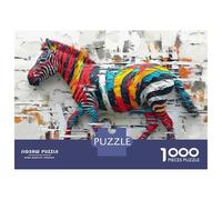 Puzzle Da 1000 Pezzi Per Adolescenti Puzzle Abstract Zebra Wall Art Print Puzzle Per Adulti Giocattoli Antistress Sfida Difficile Per Compleanno, Natale 38x26cm/1000pcs
