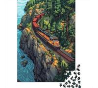 Puzzle Da 1000 Pezzi Per Adolescenti Puzzle Amazon Train Tracks Forest River Puzzle Giochi Per Famiglie Decorazione Per La Casa Regali Unici Per Compleanno 38x26cm/1000pcs