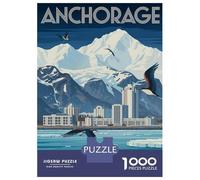 Puzzle Da 1000 Pezzi Per Adolescenti Puzzle Anchorage Alaska Travel Puzzle Per Adulti Gioco Pratico Ma Divertente E Umoristico Aiuta Ad Allenare Il Cervello 38x26cm/1000pcs