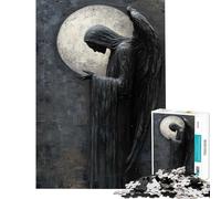 Puzzle da 1000 pezzi per adolescenti puzzle "Angelo delle Tenebre" per adulti gioco rompicapo un'opera d'arte regalo di Natale e compleanno (dimensioni 50x75cm)