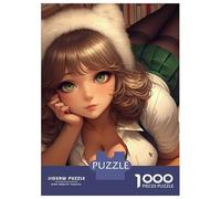 Puzzle Da 1000 Pezzi Per Adolescenti Puzzle Anime Girl with Cat Ears Puzzle Per Adulti Giochi Rilassanti Ma Divertenti E Umoristici È Ideale Come Regalo 70x50cm/1000pcs