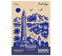 Puzzle Da 1000 Pezzi Per Adolescenti Puzzle Antalya, Turkey Travel Puzzle Giocattoli Antistress Decorazione Da Parete Per Compleanno, Natale 38x26cm/1000pcs