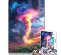 Puzzle da 1000 pezzi per adolescenti, puzzle arcobaleno tornado per adulti, 1000 pezzi, giocattoli per l'intrattenimento della famiglia, ideali come regalo per tutta la famiglia, 26x38cm