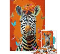 Puzzle da 1000 pezzi per adolescenti puzzle astratto con zebra per adulti gioco pratico divertente e spiritoso attività divertenti da fare a casa (dimensioni 38x52cm)