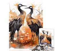 Puzzle da 1000 pezzi per adolescenti puzzle astratto dipinto a forma di cicogna giocattoli antistress regali di compleanno gioco rompicapo interazione genitore-figlio dimensioni 50x75cm