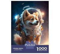 Puzzle Da 1000 Pezzi Per Adolescenti Puzzle Astronaut Space Corgi Dog Puzzle Per Adulti Gioco Per Famiglie Ma Divertente E Umoristico È Ideale Come Regalo 52x38cm/1000pcs