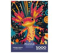 Puzzle Da 1000 Pezzi Per Adolescenti Puzzle Axolotl in Space Playful Puzzle Per Adolescenti Giochi Rilassanti Decorazione Perfetta Regali Di Compleanno E Unici 38x26cm/1000pcs