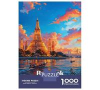 Puzzle Da 1000 Pezzi Per Adolescenti Puzzle Bangkok Thailand Wat Arun Sunset Puzzle Giocattoli Antistress Decorazione Da Parete Per Compleanno, Natale 38x26cm/1000pcs
