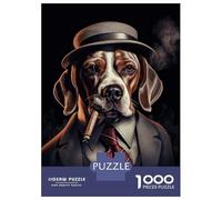 Puzzle Da 1000 Pezzi Per Adolescenti Puzzle Beagle in A Gangster Suit Per Adolescenti Puzzle Gioco Pratico Decorazione Murale Compleanno E Regali 70x50cm/1000pcs