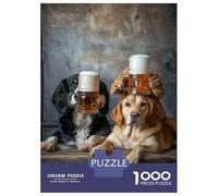 Puzzle Da 1000 Pezzi Per Adolescenti Puzzle Beer Buddies Canine Cheers Puzzle Per Adulti Gioco Pratico Ma Divertente E Umoristico Aiuta Ad Allenare Il Cervello 52x38cm/1000pcs