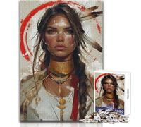 Puzzle da 1000 pezzi per adolescenti Puzzle Bellezza della tribù indiana Gioco pratico per migliorare la memoria per 14+ Puzzle offerto (dimensioni 38x52cm)