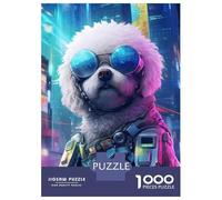 Puzzle Da 1000 Pezzi Per Adolescenti Puzzle Bichon Frise Cyberpunk Puzzle Per Adulti Gioco Pratico Ma Divertente E Umoristico Interazione Genitore-figlio 70x50cm/1000pcs