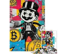 Puzzle da 1000 pezzi per adolescenti puzzle Bitcoin divertente per adolescenti gioco di velocità manuale difficile e stimolante 50x75cm