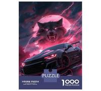 Puzzle Da 1000 Pezzi Per Adolescenti Puzzle Black Supercar Wolf Puzzle Per Adulti Giochi Rilassanti Arte Da Parete Regali Unici Per Compleanno 52x38cm/1000pcs