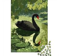Puzzle Da 1000 Pezzi Per Adolescenti Puzzle Black Swan Pond Art Print-1 Puzzle Per Adolescenti Giochi Rilassanti Decorazione Perfetta Regali Di Compleanno E Unici 52x38cm/1000pcs