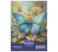 Puzzle Da 1000 Pezzi Per Adolescenti Puzzle Blue Butterfly Painting Puzzle Per Adulti Gioco Pratico Ma Divertente E Umoristico Interazione Genitore-figlio 70x50cm/1000pcs