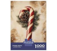 Puzzle Da 1000 Pezzi Per Adolescenti Puzzle Candy Cane And Pine Cone Puzzle Giochi Per Famiglie Corsa Di Velocità Manuale Regali Di Compleanno E Unici 70x50cm/1000pcs