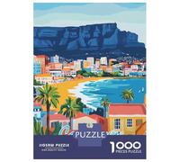 Puzzle Da 1000 Pezzi Per Adolescenti Puzzle Cape Town Cityscape Puzzle Per Adulti Giocattolo Decorazione Da Parete Antistress Compleanno E Regali 70x50cm/1000pcs