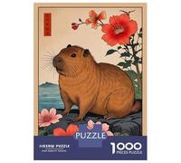 Puzzle Da 1000 Pezzi Per Adolescenti Puzzle Capybara Japanese Art Puzzle Per Adulti Giochi Rilassanti Che Migliorano La Memoria Regali Di Compleanno E Unici 38x26cm/1000pcs