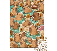 Puzzle Da 1000 Pezzi Per Adolescenti Puzzle Capybara Pool Party Stickers Puzzle Giochi Rilassanti Regalo Di Compleanno Regali Antistress 52x38cm/1000pcs